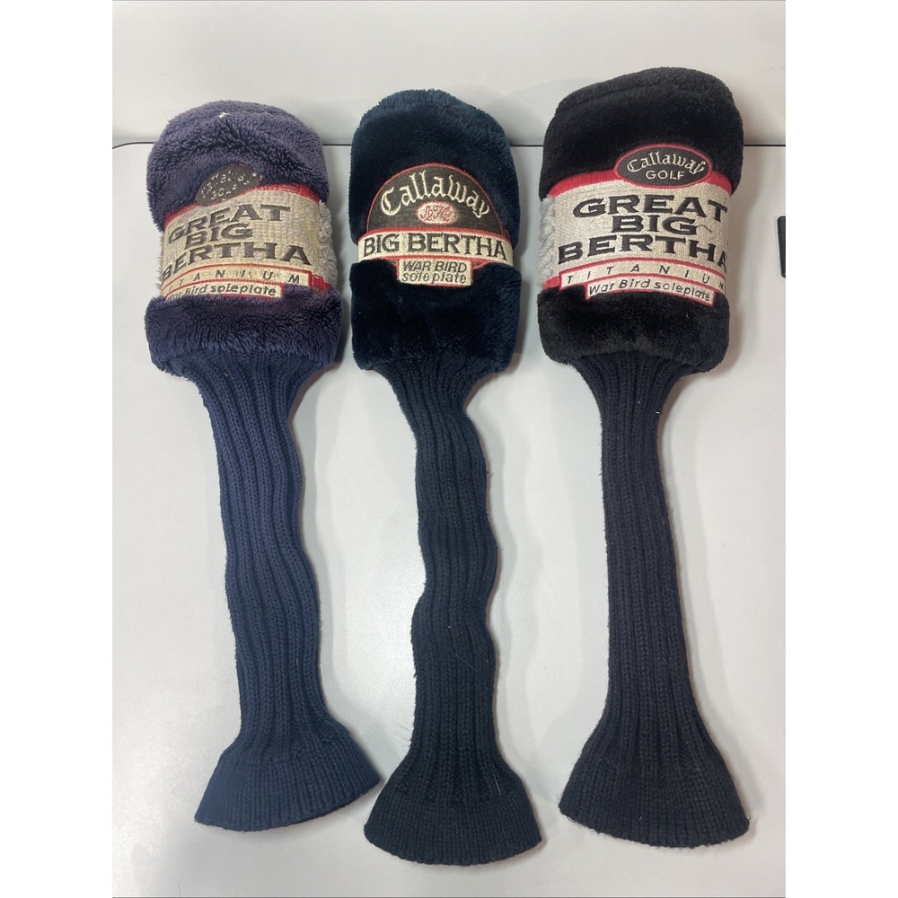 Vintage Callaway Big Bertha Golf Club Head Covers! ("the Deuce", "1", "1") RARE